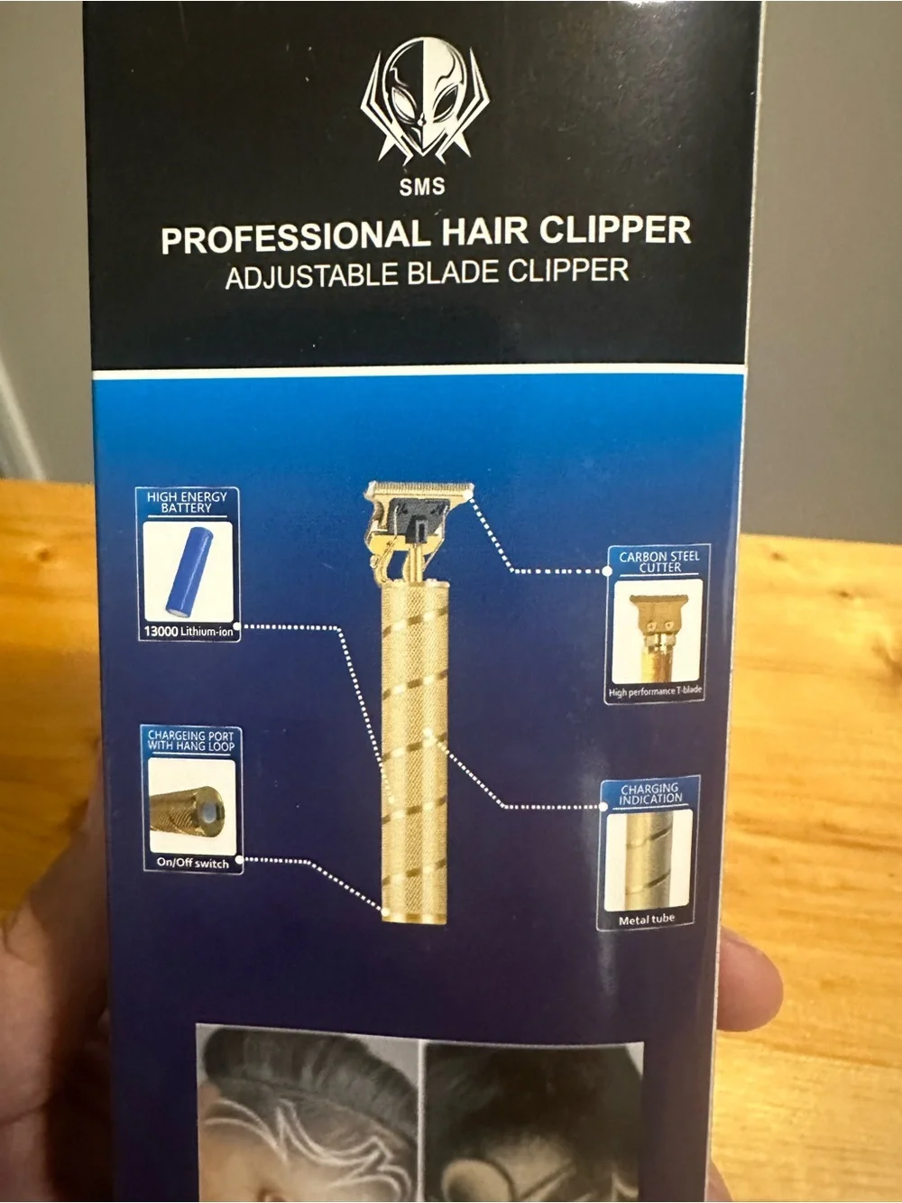 Professional Gold Hair Clipper - Adjustable Blade